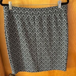 Black and Gray Patterned Skirt
